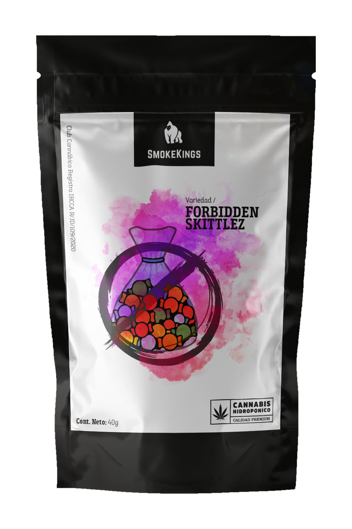 Mockup de packaging Forbidden SmokeKings