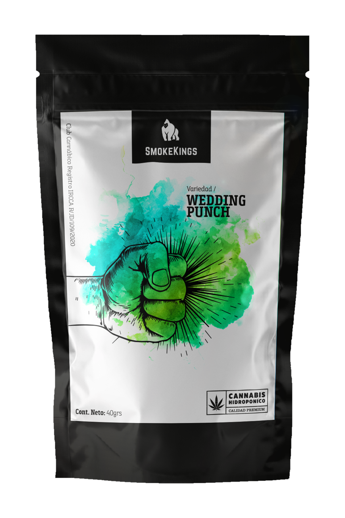 Mockup de packaging Head Punch SmokeKings