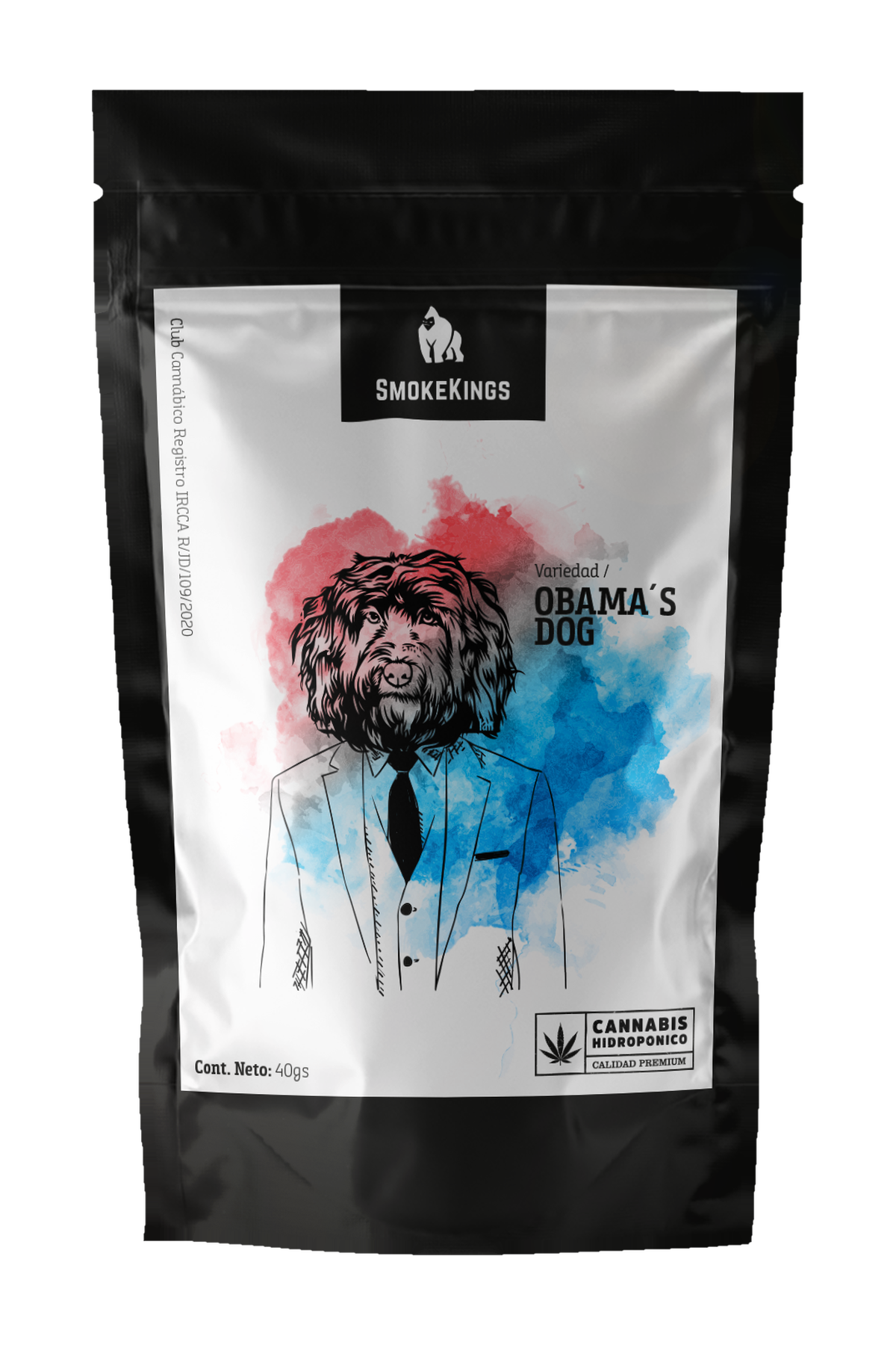 Mockup de packaging Obama's Dog SmokeKings